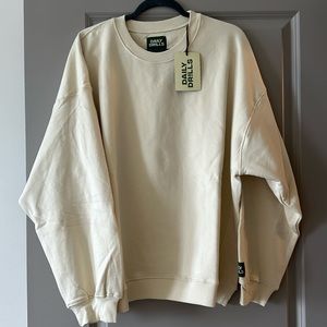 Daily drills unisex oversized crew in sand XS/S